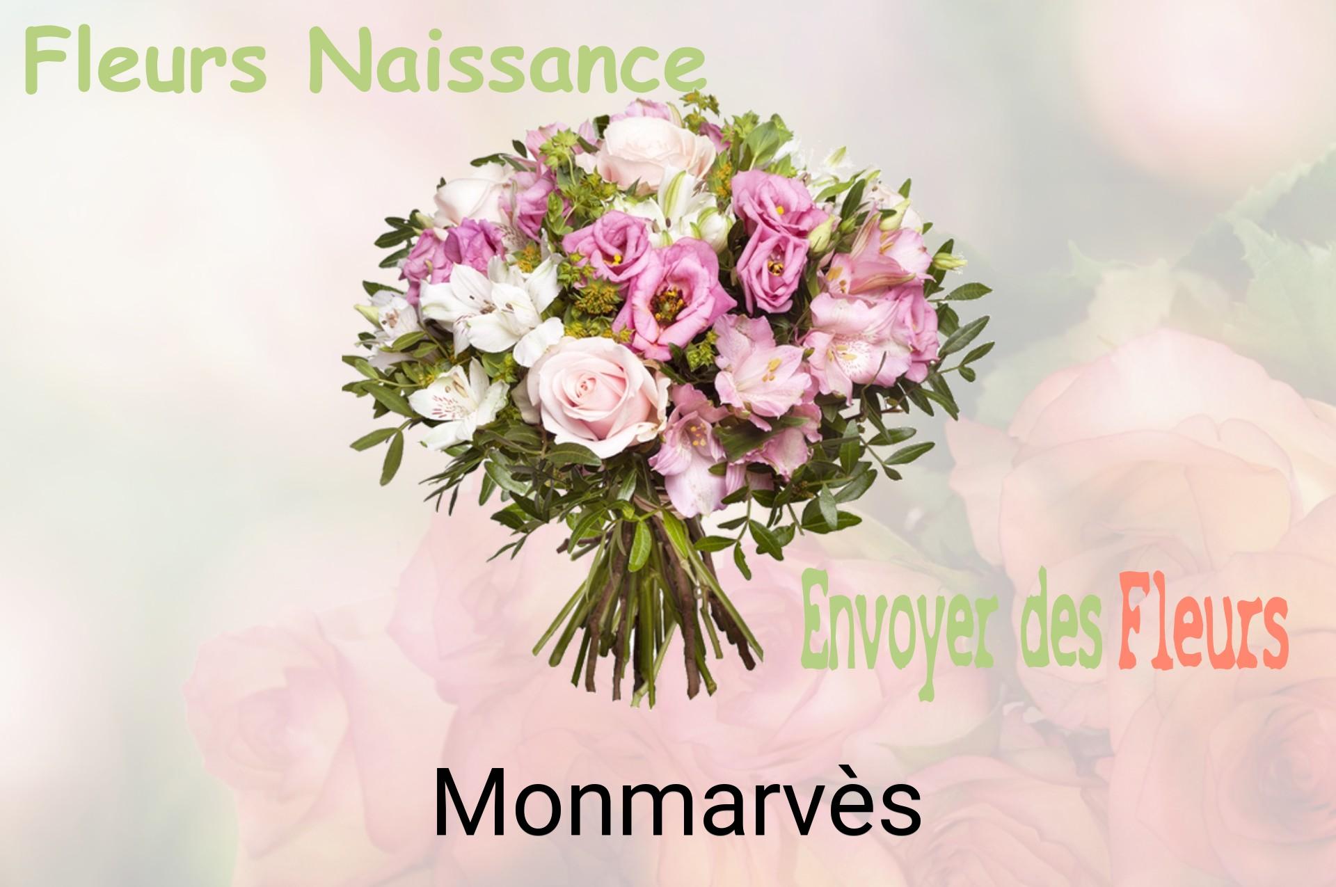 Bouquet de fleurs de naissance livré à Monmarvès