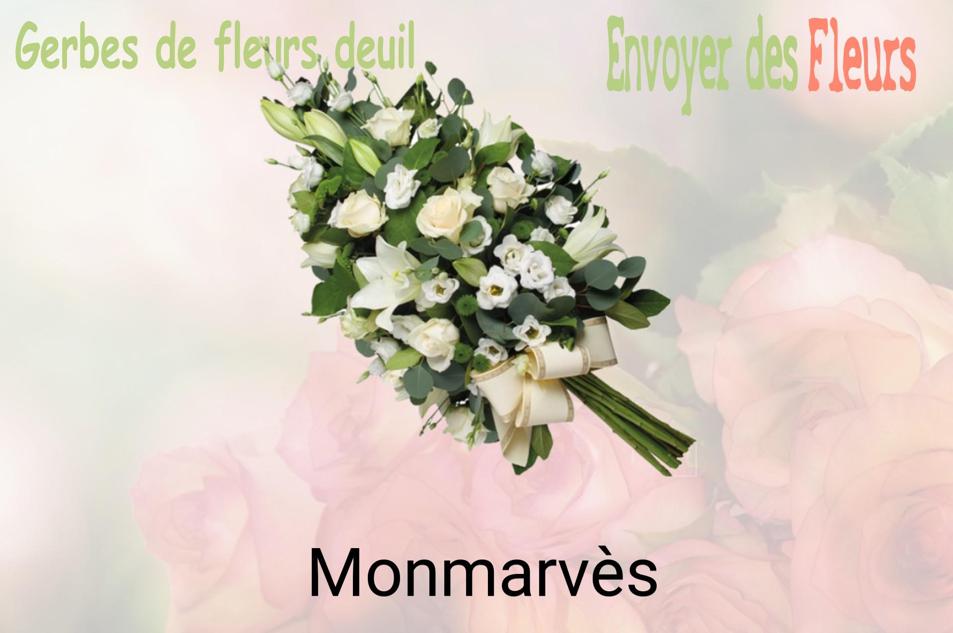 Gerbe de fleurs de deuil livrée à Monmarvès